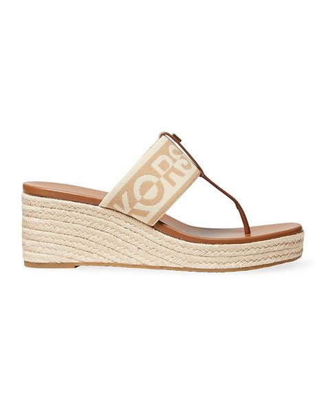 MICHAEL Michael Kors Verity Logo Wedge Thong Sandals